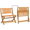 vidaXL Folding Garden Bench Brown 80 x 42 x 85 cm solid acacia wood