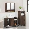 vidaXL Bathroom Furniture Set Brown Oak Engineered Wood, Metal, Glass