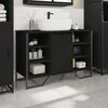 vidaXL Bathroom Sink Cabinet Black 35.8x13.8x23.6" Engineered Wood