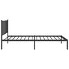 vidaXL Bed Frame Black Powder-Coated Steel Single Bed Frame