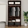 vidaXL Wardrobe Smoked Oak Engineered Wood 39.4 x 19.7 x 78.7 in