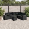 vidaXL Garden Sofa Set Black