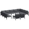 vidaXL Garden Sofa Set Anthracite Steel