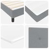 vidaXL Box Spring Bed with Mattress Light grey 31.50 x 78.74 in Fabric