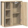 vidaXL Bathroom Wall Cabinet Sonoma oak Engineered wood Medium