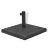 vidaXL Parasol Base Black Resin, Steel Medium Heavy Weight Endurance