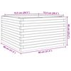 vidaXL Garden Planter White Solid pinewood 31.5 x 31.5 x 18.1 in