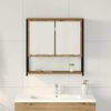 vidaXL Bathroom Mirror Cabinet with Shelf artisan oak 60 x 16 x 60 cm