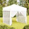 vidaXL Party Tent White 210D oxford fabric 6.6 x 6.6 ft Foldable