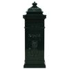 vidaXL Pillar Mailbox Green Cast aluminum Large Decorative Inlays