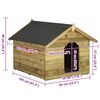 vidaXL Dog House Green Treated Pinewood Large Expandable Dog House