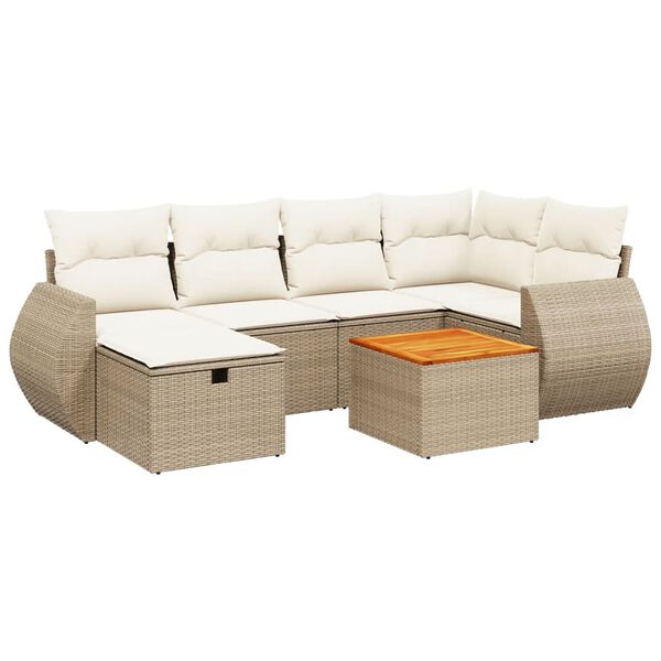 vidaXL Garden Sofa Set Beige