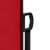 vidaXL Retractable Side Awning Red 100% Polyester with PU Coating