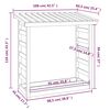 vidaXL Firewood Rack 42.5"x25.4"x43.3" Solid Wood Pine
