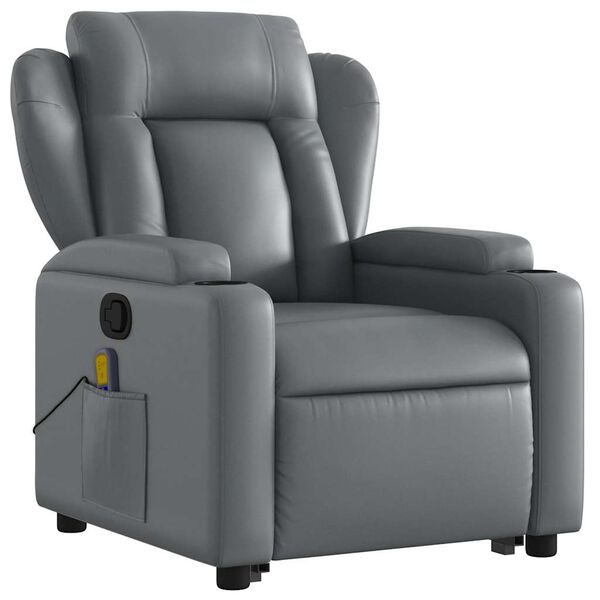 vidaXL Stand Up Massage Recliner Chair Gray