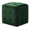 vidaXL Pouffe 2 pcs Green 11.8"x11.8"x11.8" Velvet