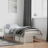 vidaXL Bed Frame White Powder-Coated Steel Small Single Bed Frame