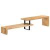vidaXL TV Stand Natural Mango Wood Solid Mango Wood, Wrought Iron Medium