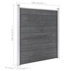 vidaXL Garden Fence WPC 615.7"x73.2" Gray