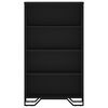 vidaXL Bookcase Black Engineered wood 31.5x12.2x54.1 in Bookcase