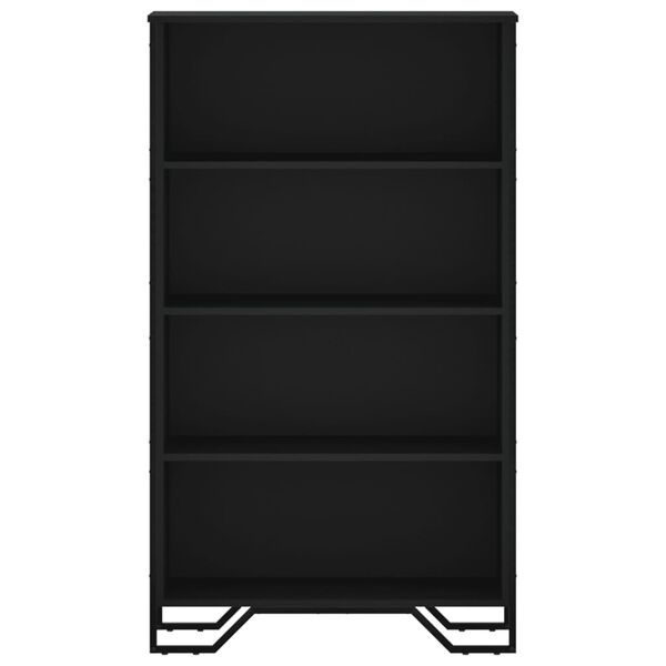 vidaXL Bookcase Black Engineered wood 31.5x12.2x54.1 in Bookcase