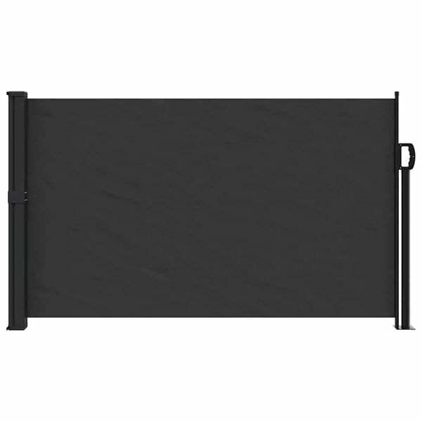 vidaXL Retractable Side Awning Black Polyester 46.1x118.1 in Retractable