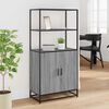 vidaXL Highboard Grey sonoma Engineered wood, metal Tall Highboard
