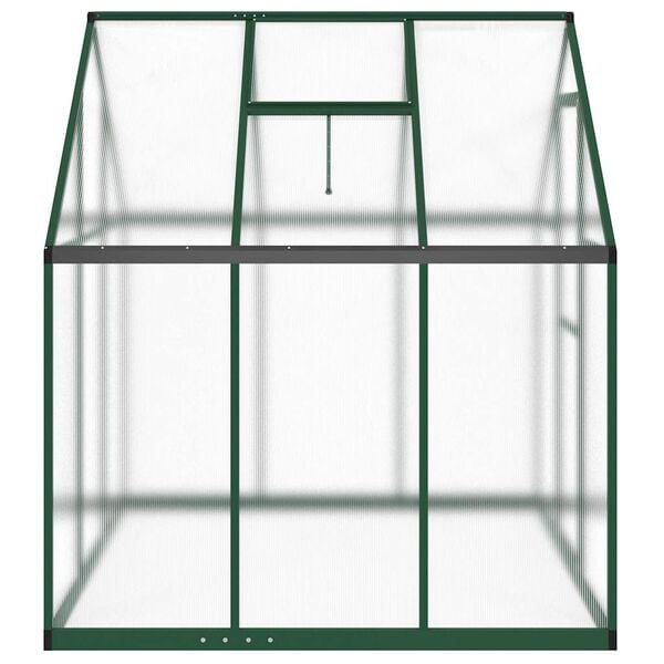 vidaXL Greenhouse Green, Clear Aluminum, Polycarbonate