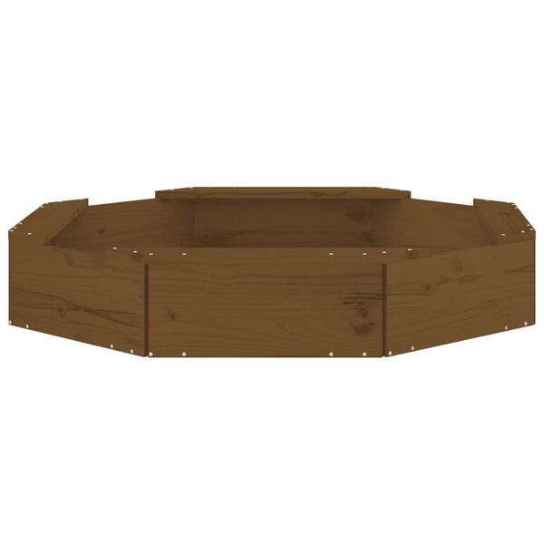 vidaXL Sandbox Honey brown Solid pine wood Medium Durable Sandbox