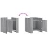 vidaXL Bedside Cabinet Grey Sonoma Engineered Wood 17.7 x 19.7 x 19.7 in