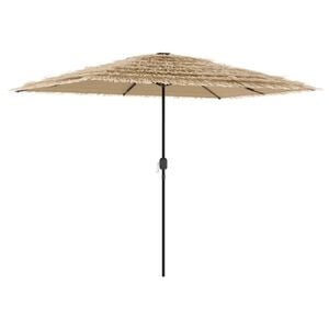 vidaXL Garden Parasol Brown Polyester Large UV-resistant materials