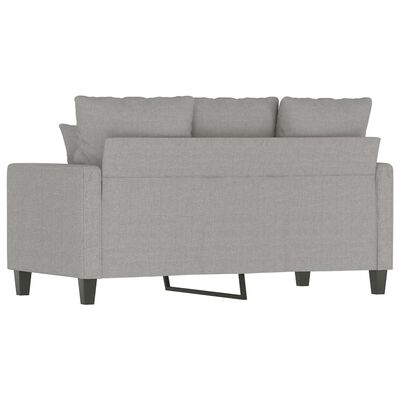 vidaXL 2-Seater Sofa Light Gray 47.2" Fabric