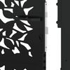 vidaXL Garden Gate Black 39.4x49.2" Steel Leaf Design