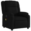 vidaXL Massage Recliner Chair Black 100% Polyester, Metal, Plywood