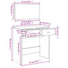 vidaXL Dressing Table Gray Sonoma Engineered Wood, Glass Medium