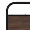 vidaXL Bed Frame Brown Oak Steel Full Bed Frame Rectangular Durable