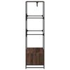 vidaXL Wardrobe Brown Oak Engineered wood, metal 35.4 x 19.7 x 70.9 in