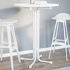 vidaXL Dining Table White Engineered Wood and Powder-Coated Steel