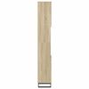 vidaXL Bathroom Cabinet Sonoma Oak Engineered Wood, Iron Tall and Slim