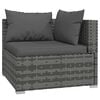 vidaXL Garden Lounge Set Grey PE rattan Large Modular