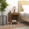 vidaXL Set of 2 Bedside Cabinets Smoked Oak Engineered Wood Medium