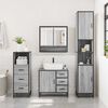 vidaXL Bathroom Furniture Set Grey Sonoma Engineered wood, metal, glass