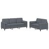 vidaXL Sofa Set Dark Grey Velvet (100% polyester), metal, textilene, plywood