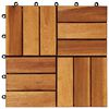vidaXL 10 pcs Acacia Decking Tiles 11.8"x11.8"