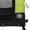 vidaXL Pet Bike Trailer Green and Black Oxford Fabric, Iron, PVC