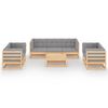 vidaXL Garden Lounge Set Natural Solid pinewood Medium Modular