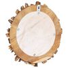 vidaXL Mirror Natural teak Solid teak wood and glass 23.6 in diameter