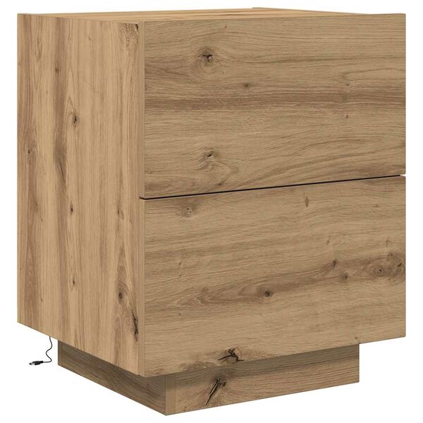 vidaXL Bedside Cabinet Artisan Oak 17.72 x 15.75 x 21.65 in