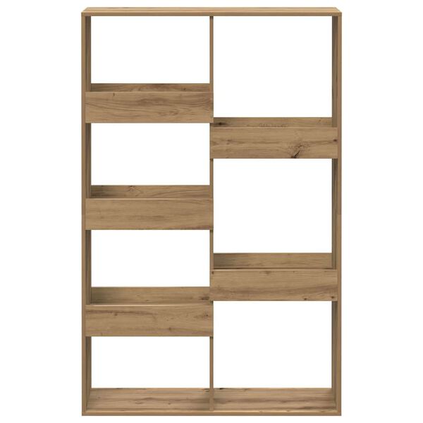 vidaXL Bookcase Artisan Oak Engineered Wood 51.2 x 15.7 x 62.9 in