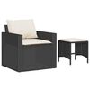 vidaXL Garden Sofa Set Black and Cream